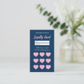 Navy Blue Reward Loyalty Card Thank You Card (Staand voorkant)