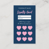 Navy Blue Reward Loyalty Card Thank You Card (Voorkant)