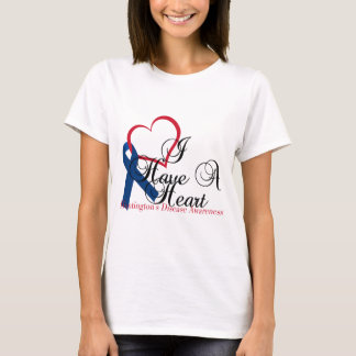 Navy Blue Ribbon Huntington's Disease Awareness T-shirt