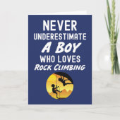 Navy Blue Rock klimmen Kaarten voor jongens voor k (Voorkant)