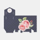 Navy Blue Romantic Floral Vrijgezellenfeest Bedankdoosjes (Uitgevouwen)