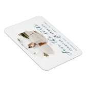 Navy Blue Romantic geborstelde foto bewaart de dat Magneet (Rechterzijde)