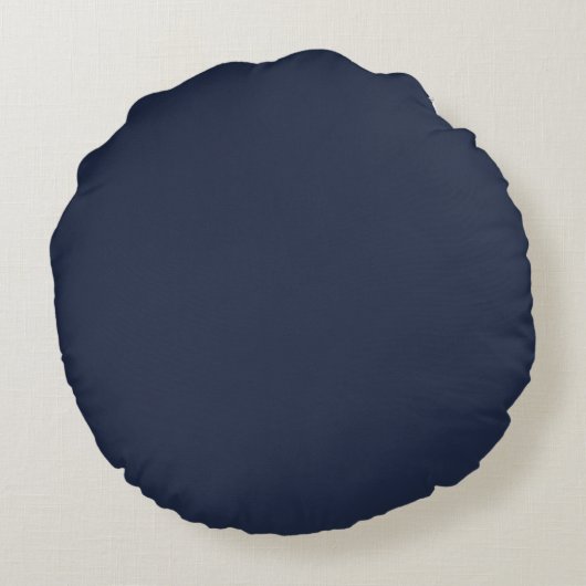 Navy Blue Rond Kussen (Achterkant)