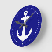 Navy Blue Ronde Klok (Hoek)