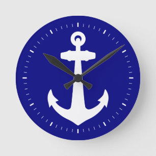 Navy Blue Ronde Klok