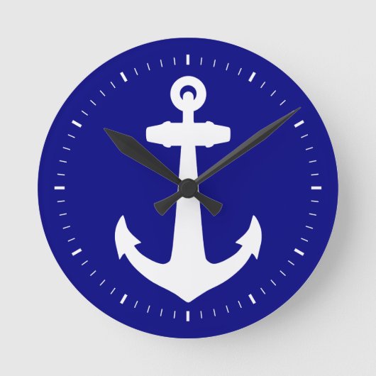 Navy Blue Ronde Klok (Voorkant)
