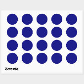 Navy Blue Ronde Sticker (Vel)