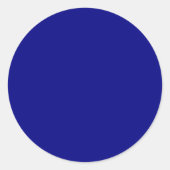 Navy Blue Ronde Sticker (Voorkant)