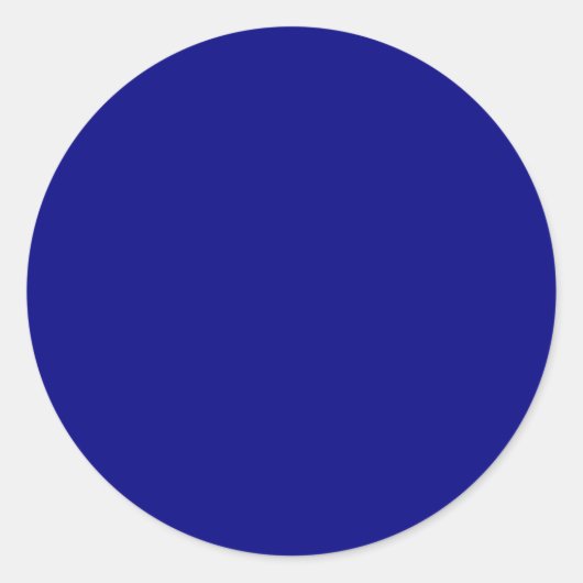 Navy Blue Ronde Sticker (Voorkant)