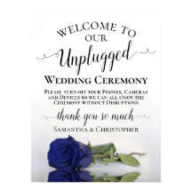 Navy Blue Roos Chic Unplugged Wedding Ceremony