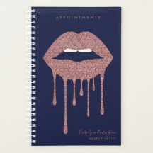 Navy Blue Roos Gold Glitter Driving Lips