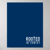 Navy Blue Rooted Christelijk Faith Quote Poster (Voorkant)