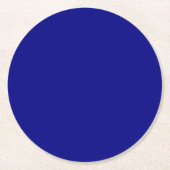 Navy Blue Round Paper Onderzetter (Voorkant)