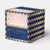 Navy Blue, Roze en Goud - Bedankt Bedankdoosjes (Achterkant)