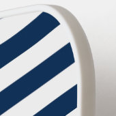 Navy Blue Roze Nautical Anchor Stripes Pickleball Paddle (Links Detail)