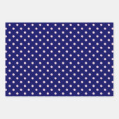 Navy Blue Roze patterned Wrapping Paper Sheets (Voorkant 2)