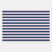Navy Blue Roze patterned Wrapping Paper Sheets (Voorkant 3)