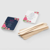 Navy Blue Roze Roses Flower Bouquet Floral Wedding Handwaaier (Niet-gemonteerd)