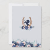 Navy Blue roze Westerne Boots Charra quinceanera i Kaart (Achterkant)