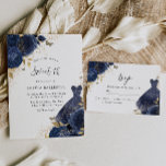 Navy Blue Rozen & Dress Gold Sweet 16 Party Kaart<br><div class="desc">Navy Blue Rozen & Dress Gold Sweet 16 Party Invitation Meer elegante bloemige design in onze winkel! Zie bijbehorend collectie in onze winkel</div>