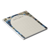 Navy Blue Rozen Gold Gilding Lined gepersonaliseer Notitieblok (Schuin)