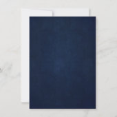 Navy Blue RSVP-kaart (Achterkant)