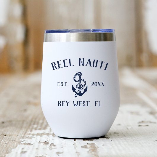 Navy Blue Rustic Anchor | Naam vaartuig