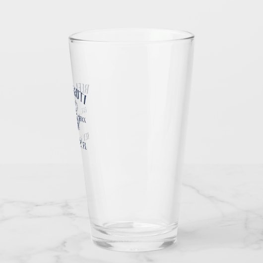 Navy Blue Rustic Anchor | Naam vaartuig Glas (Links)