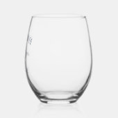 Navy Blue Rustic Anchor | Naam vaartuig Wijnglas Zonder Voet (Links)