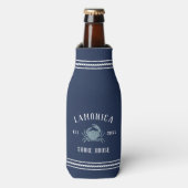 Navy Blue Rustic Crab - Specialized Shore House Flesjeskoeler (Fles Voorkant)