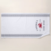 Navy Blue Rustic Crab - Specialized Shore House Strandlaken (Voorkant)