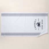 Navy Blue Rustic Crab - Specialized Shore House Strandlaken (Voorkant)