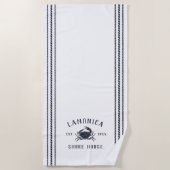 Navy Blue Rustic Crab - Specialized Shore House Strandlaken (Voorkant)