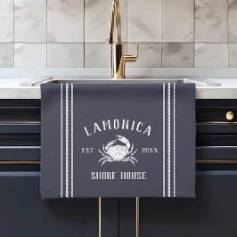 Navy Blue Rustic Crab - Specialized Shore House Theedoek