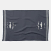 Navy Blue Rustic Fish op maat Theedoek (Horizontaal)
