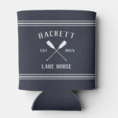 Navy Blue Rustic Oars Specialized Lake House Blikjeskoeler (Achterkant)