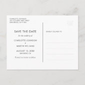 Navy Blue Rustic Sunflower Wedding Save the Date Aankondigingskaart (Achterkant)
