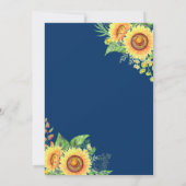 Navy Blue Rustic Thanksgiving Kaart (Achterkant)