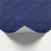 Navy Blue Rustic Wood Texture Cadeaupapier (Hoek)