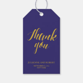 Navy Blue rustieke chique bruiloft dank u cadeau l Cadeaulabel