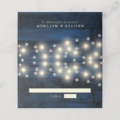 Navy Blue rustieke hout Waterverf bruiloft Plaatskaartje (Buitenkant ongevouwen)