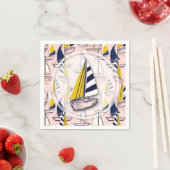 Navy Blue Sailboat Party Servet (Insitu)