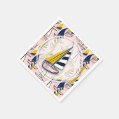 Navy Blue Sailboat Party Servet (Hoek)