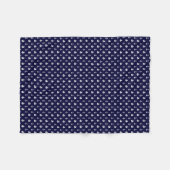 Navy Blue Sailships en Anchors Pattern Fleece Deken (Voorkant (Horizontaal))