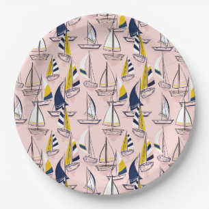 Navy Blue Sailships Papieren Bordje