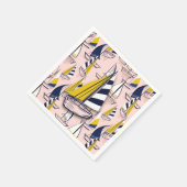 Navy Blue Sailships Servet (Hoek)