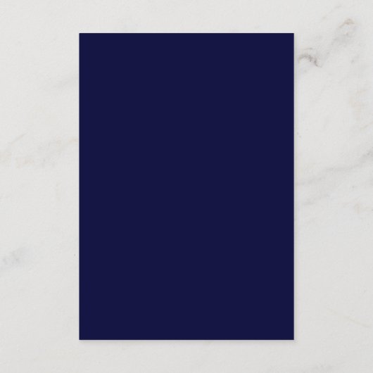 Navy Blue Scandinavian Minimal Wedding Design Informatiekaartje (Achterkant)