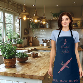 Navy Blue Schort met Rolling Pin en Rosemary