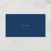 Navy Blue  Script Baby shower Diaper Raffle Informatiekaartje (Achterkant)