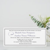 Navy Blue Script Christelijke bruiloft uitnodiging (Staand voorkant)